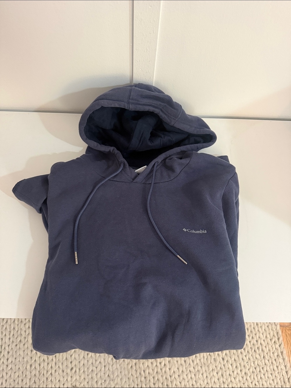 Columbia Men's Dark Blue Hooded Pullover Sweatshirt